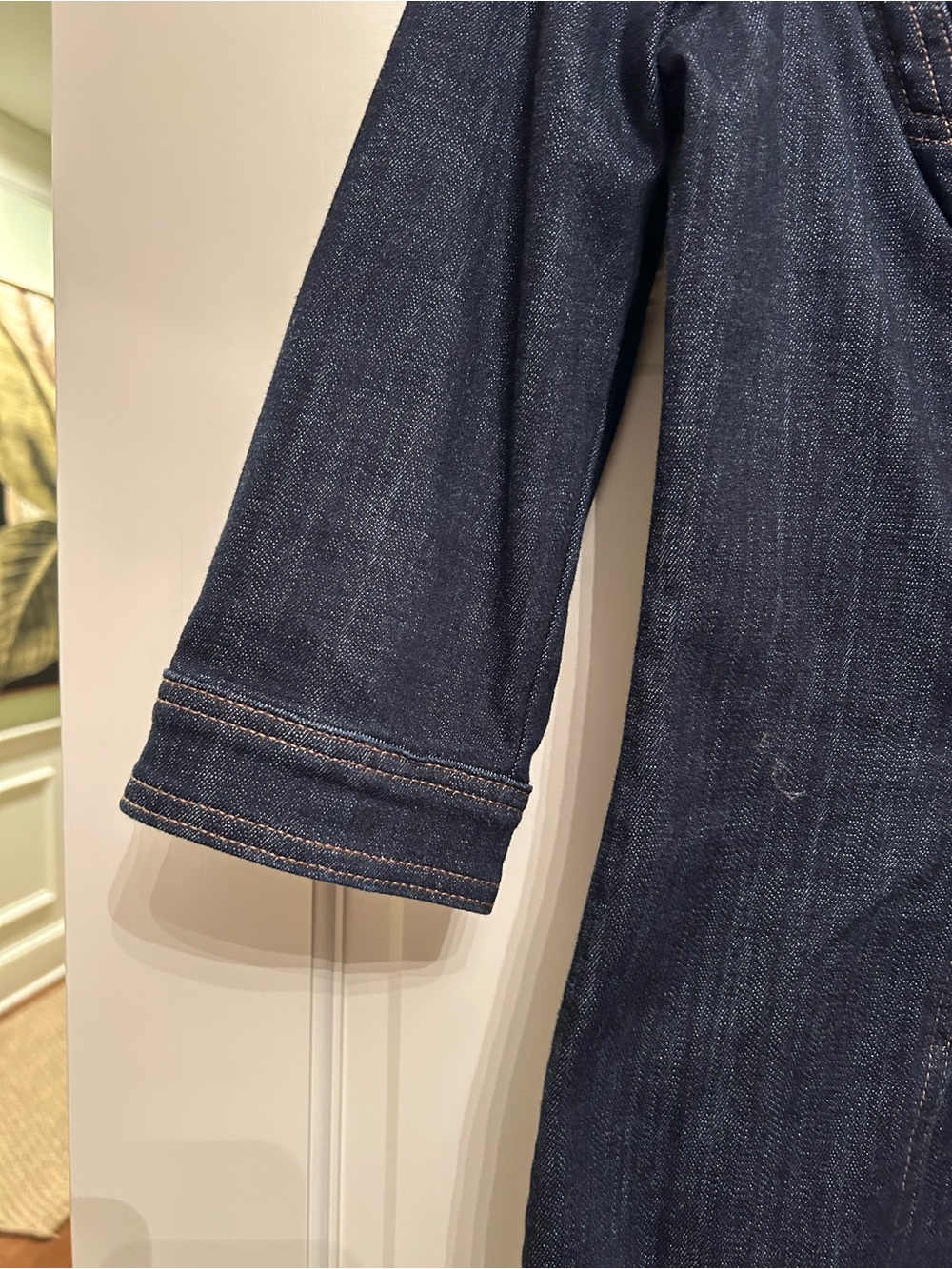 Dark Indigo Button-Front Denim Dress White House black market - Picture 6 of 9